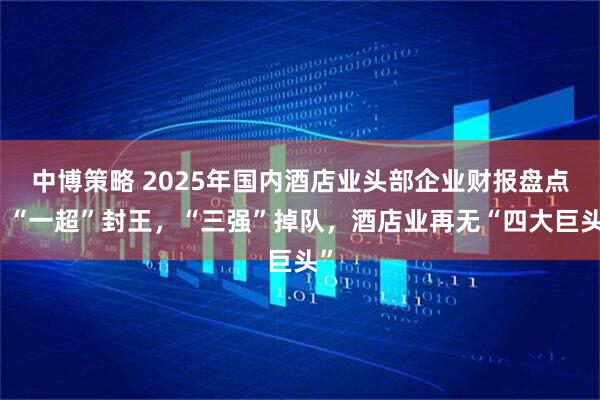 中博策略 2025年国内酒店业头部企业财报盘点：“一超”封王，“三强”掉队，酒店业再无“四大巨头”