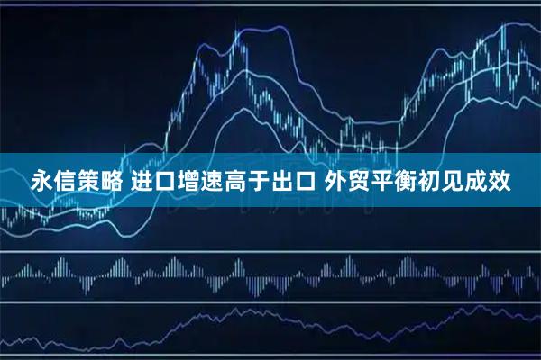 永信策略 进口增速高于出口 外贸平衡初见成效